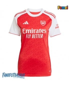 Arsenal Tricou Fotbal Replică 2025-26 Femei Acasa Arsenal Tricou Fotbal Replică 2025-26 Femei Acasa